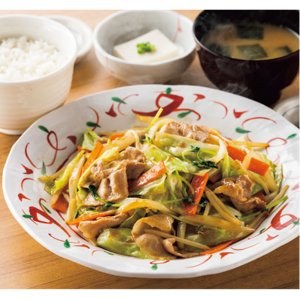 たっぷり野菜の肉野菜炒め定食