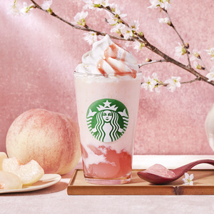 白桃と桜わらびもち フラペチーノ®
