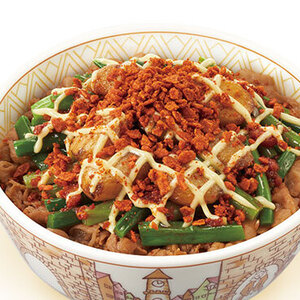 トリプルニンニクマヨ牛丼