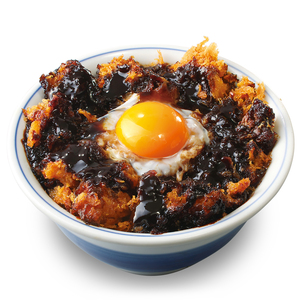 黒味噌チキンカツ丼
