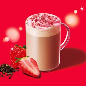 ストロベリー ムース & ジョイフルメドレー ティー ラテ